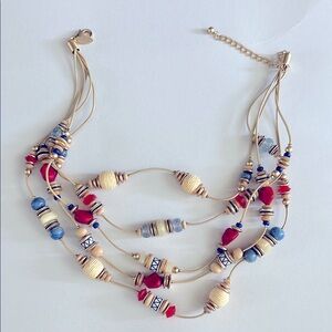 NWOT Chico’s 5 strand Multicolor Beaded Necklace
